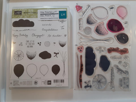 Balloon Celebration stamp - Stamp & Create With Lisa