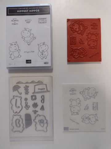 Hippest Hippos Cling Stamp Set