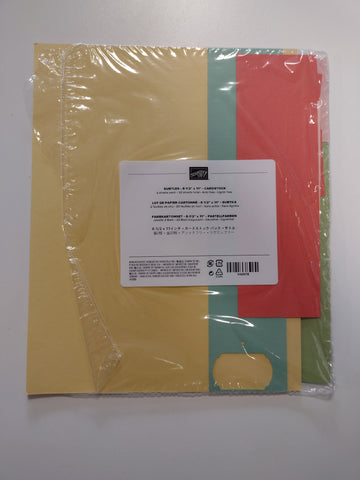 Brights Cardstock (2 partial packs combined) + Subtles Cardstock (1 partial pack) $10