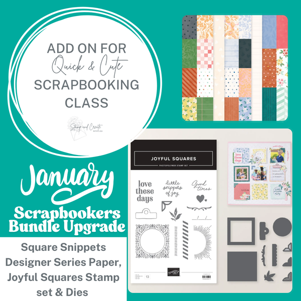 January 2026 Scrapbooker Bundle Upgrade for Quick & Cute Classes