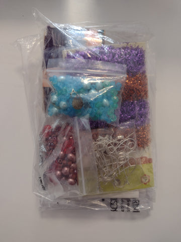 Miscellaneous Ribbon, Beads, and Earring Hooks $1